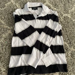 men’s striped collared long sleeve